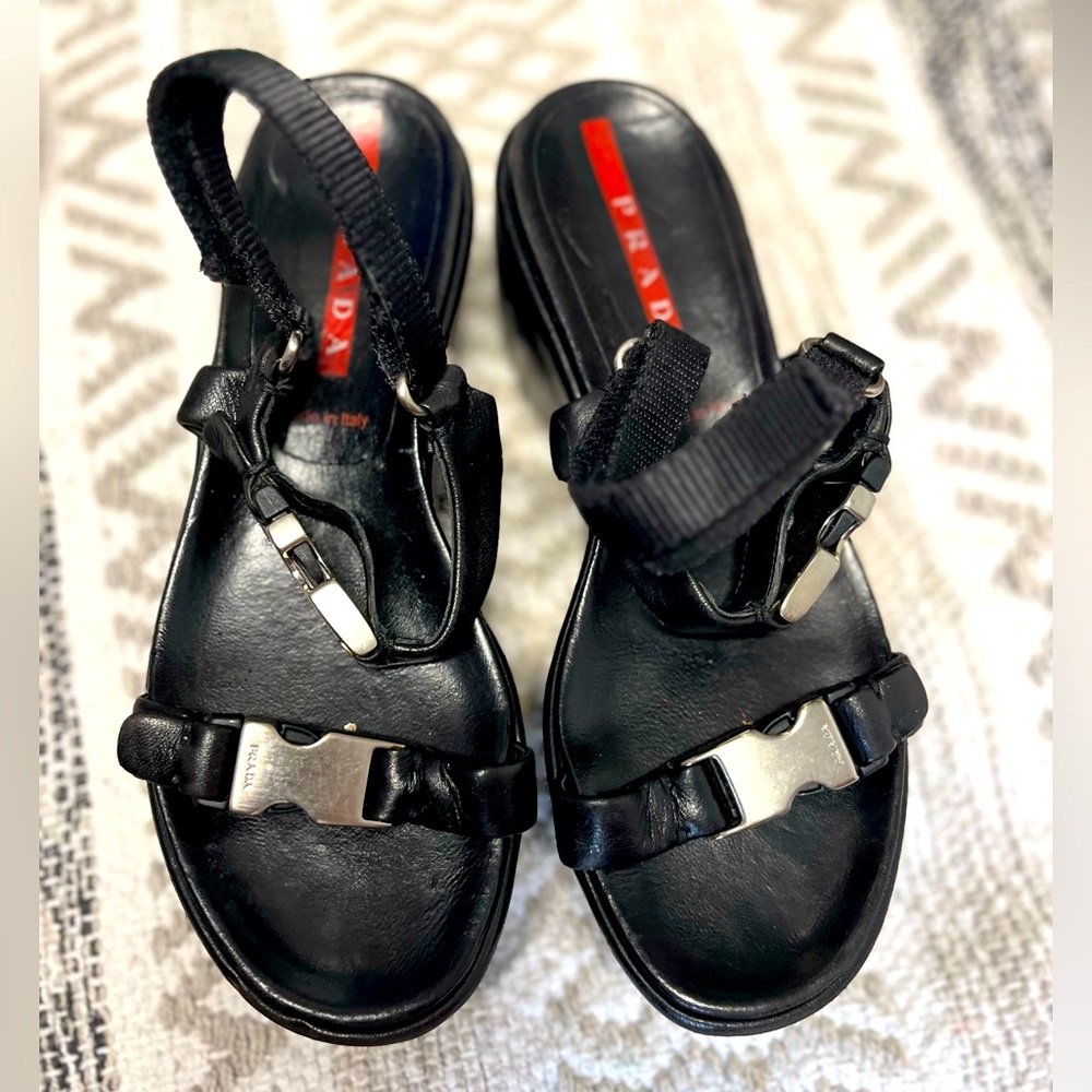 PRADA Velcro Wedges